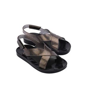 Mini Melissa Friendly Clear/Black/Multi Toddler Sandals Size 7